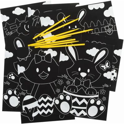 Baker Ross - FC621 - Ostereier Kratzbilder - Set mit 8 Baker Ross - FC621 - Ostereier Kratzbilder - Set mit 8