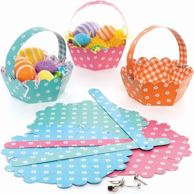 Kit de paniers de Pâques Baker Ross - 8 paniers colorés Kit de paniers de Pâques Baker Ross - 8 paniers colorés