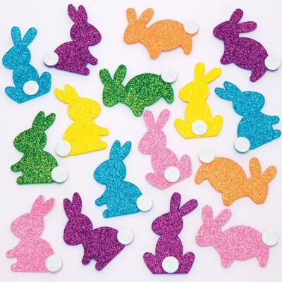 Autocollants de Lapin de Pâques à Paillettes Baker Ross - 120 pièces Autocollants de Lapin de Pâques à Paillettes Baker Ross - 120 pièces