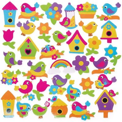 Autocollants en mousse d'oiseau Baker Ross - 40 Motifs - Fournitures de bricolage Autocollants en mousse d'oiseau Baker Ross - 40 Motifs - Fournitures de bricolage