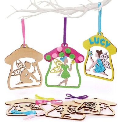 Décoration en bois de fée - Pack de 10 Décoration en bois de fée - Pack de 10
