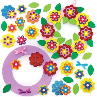 Baker Ross Färgglada blomsterkrans-kit - Hantverksset Baker Ross Färgglada blomsterkrans-kit - Hantverksset