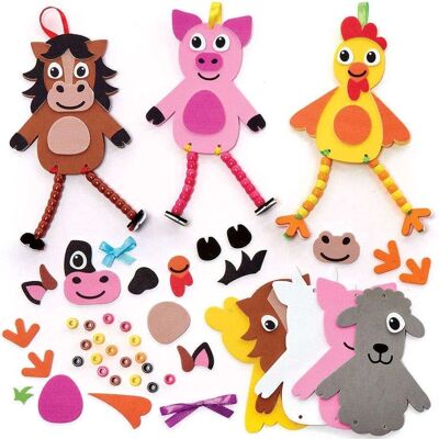 Kit Décorations Animaux de la Ferme - Pack de 5 Kit Décorations Animaux de la Ferme - Pack de 5