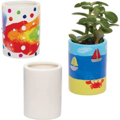Petits pots en porcelaine pour succulentes - Lot de 6 Petits pots en porcelaine pour succulentes - Lot de 6