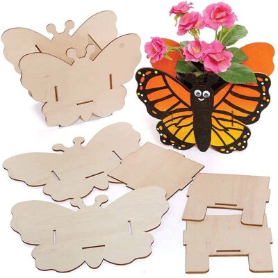 Kit de jardinières en bois papillon - Baker Ross - Publicité Kit de jardinières en bois papillon - Baker Ross - Publicité
