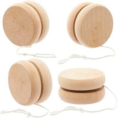 Ensemble yoyo en bois Baker Ross - 4 yoyos pour enfants - Jouets créatifs Ensemble yoyo en bois Baker Ross - 4 yoyos pour enfants - Jouets créatifs
