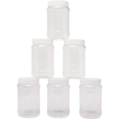 Baker Ross FC888 - Boîtes de rangement en plastique - Set de 6 - Rangement artisanal Baker Ross FC888 - Boîtes de rangement en plastique - Set de 6 - Rangement artisanal