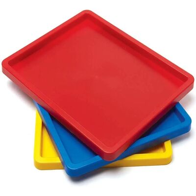 Plateaux de bricolage multicolores Baker Ross - Lot de 3 Plateaux de bricolage multicolores Baker Ross - Lot de 3