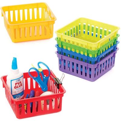 Cesti di plastica multicolore Baker Ross - Set di 6 Cesti di plastica multicolore Baker Ross - Set di 6