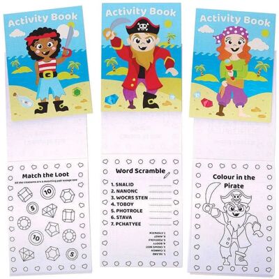 Baker Ross Mini Livres d'activités pirates - Pack de 12 Baker Ross Mini Livres d'activités pirates - Pack de 12
