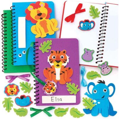 Kit di quaderni animali della giungla - Confezione da 4 Kit di quaderni animali della giungla - Confezione da 4