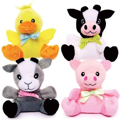 Ensemble de 4 peluches d'animaux de la ferme Baker Ross Ensemble de 4 peluches d'animaux de la ferme Baker Ross