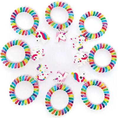 Baker Ross Bracelets licorne arc-en-ciel - Pack de 8 Baker Ross Bracelets licorne arc-en-ciel - Pack de 8