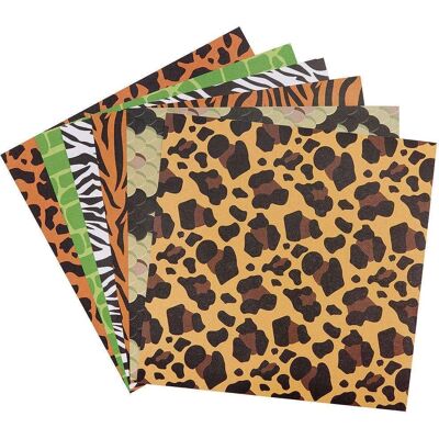 Baker Ross Jungle Dieren Bedrukte Papier - 48 Bladen - 120gsm Baker Ross Jungle Dieren Bedrukte Papier - 48 Bladen - 120gsm