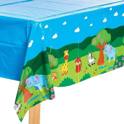 Jungle Chums Party Tischdecke - Kunststoff, 137x183cm, Dschungel Thema Jungle Chums Party Tischdecke - Kunststoff, 137x183cm, Dschungel Thema