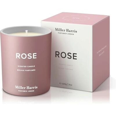 Miller Harris Rose Duftlys - Naturlig Voks, 220g, Storbritannia Miller Harris Rose Duftlys - Naturlig Voks, 220g, Storbritannia