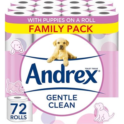 Andrex - Gentle Clean - 72 Roll Pack - Toilet Paper Andrex - Gentle Clean - 72 Roll Pack - Toilet Paper