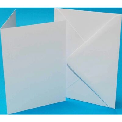 Cartes et enveloppes blanches C6 Craft UK - Pack de 50 Cartes et enveloppes blanches C6 Craft UK - Pack de 50