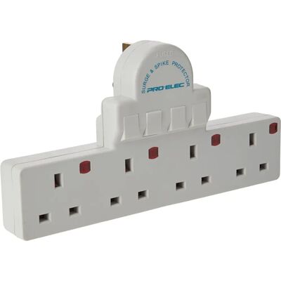 PRO ELEC - Pro-Elec 13 A 4 Way - Switched - Surge Protected Power strip PRO ELEC - Pro-Elec 13 A 4 Way - Switched - Surge Protected Power strip