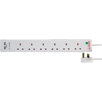 Pro Elec - PEL00115 - 5 m - 6 Gang Surge Protected - Extension Lead Pro Elec - PEL00115 - 5 m - 6 Gang Surge Protected - Extension Lead