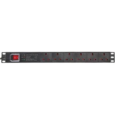 Pulse Pulse Pds6-Srg 19" Rackmount 6 Way PDU - Surge Protection Pulse Pulse Pds6-Srg 19" Rackmount 6 Way PDU - Surge Protection