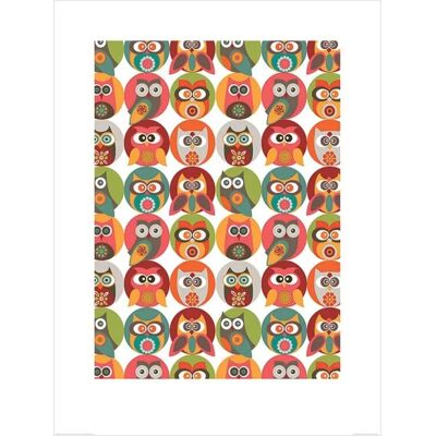 Pyramid - Owls Family - 60x80cm - Art print Pyramid - Owls Family - 60x80cm - Art print