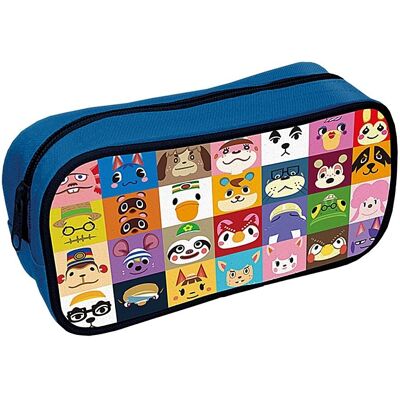 Trousse à crayons Animal Crossing Mõppchen bleu/noir - Design imprimé - Publicité Trousse à crayons Animal Crossing Mõppchen bleu/noir - Design imprimé - Publicité