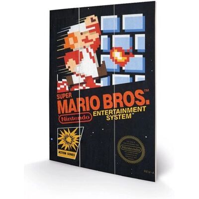 Pyramid International Super Mario Bros - Couverture NES - Impression sur bois - 20x29,5 - Wallscroll - Publicité Pyramid International Super Mario Bros - Couverture NES - Impression sur bois - 20x29,5 - Wallscroll - Publicité