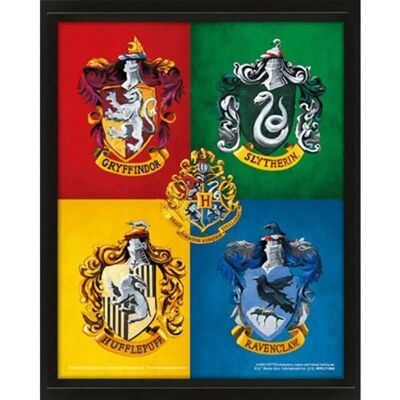 Pyramid HARRY POTTER - Bunte Wappen - Lenticulaire 3D Poster 26x4cm Pyramid HARRY POTTER - Bunte Wappen - Lenticulaire 3D Poster 26x4cm