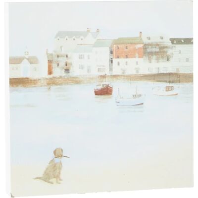 Hannah Cole - Cornish Sea Dog 20x20cm Wooden Wall Art Hannah Cole - Cornish Sea Dog 20x20cm Wooden Wall Art