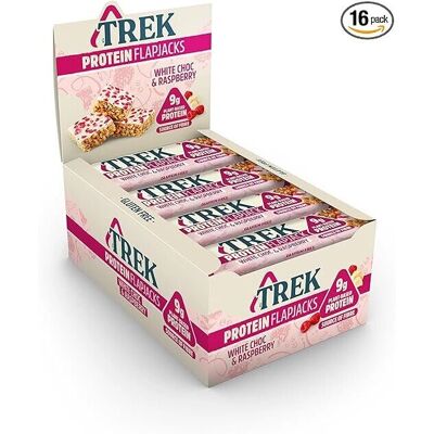 TREK - High Protein Flapjack - White Chocolate Raspberry TREK - High Protein Flapjack - White Chocolate Raspberry
