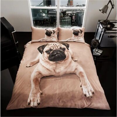 Gaveno Cavailia Pug Puppy King Size Duvet Cover Set - Animal Lover’s Bedding Gaveno Cavailia Pug Puppy King Size Duvet Cover Set - Animal Lover’s Bedding
