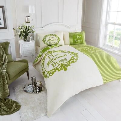 Gaveno Cavailia The Real Boss Green-Cream Duvet Cover Set Gaveno Cavailia The Real Boss Green-Cream Duvet Cover Set