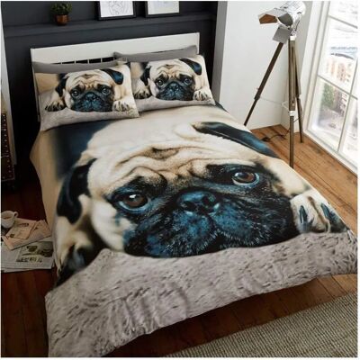 Gaveno Cavailia King Size Sweet Pug Duvet Cover Set Gaveno Cavailia King Size Sweet Pug Duvet Cover Set