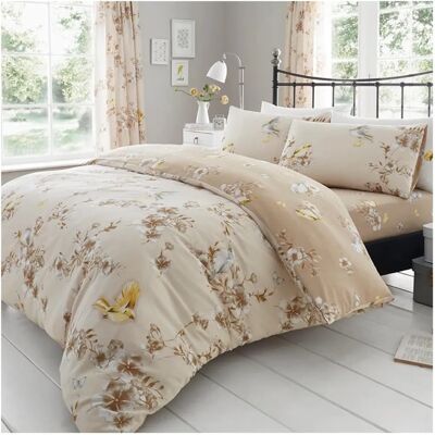 Gaveno Cavailia Birdie Blossom Double Natural Duvet Set - Bedding Gaveno Cavailia Birdie Blossom Double Natural Duvet Set - Bedding