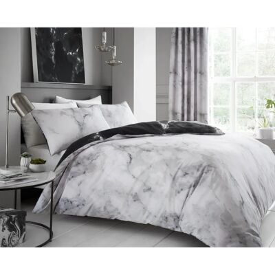 Gaveno Cavailia Conjunto de Roupa de Cama Branco com Impressão de Mármore - Conjunto de Roupa de Cama Gaveno Cavailia Conjunto de Roupa de Cama Branco com Impressão de Mármore - Conjunto de Roupa de Cama
