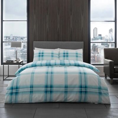 Gaveno Cavailia - Bardsley Check - Teal - King - Duvet Set Gaveno Cavailia - Bardsley Check - Teal - King - Duvet Set