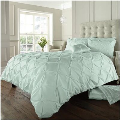 Smart Living Wholesale Ltd Double Duck Egg Luxury Alford Duvet Cover Bedding Set Smart Living Wholesale Ltd Double Duck Egg Luxury Alford Duvet Cover Bedding Set