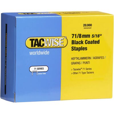 Tacwise TA-1065 Graffe in acciaio zincato 8 mm - Per pistola a graffe Tacwise TA-1065 Graffe in acciaio zincato 8 mm - Per pistola a graffe