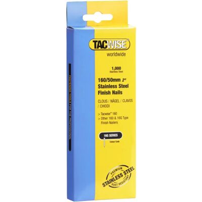 Tacwise 1098 Pregos em Aço Inoxidável - 50 mm, Pacote com 1000 Tacwise 1098 Pregos em Aço Inoxidável - 50 mm, Pacote com 1000