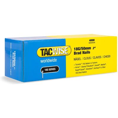 Tacwise 1715 Giletes Brad Galvanizadas - 18G 50mm - Giletes Tacwise 1715 Giletes Brad Galvanizadas - 18G 50mm - Giletes