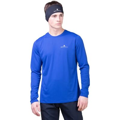 Ronhill Men's Basic Long-Sleeved Training T-Shirt - Cobalt/Brightwhite - Training Top Ronhill Men's Basic Long-Sleeved Training T-Shirt - Cobalt/Brightwhite - Training Top