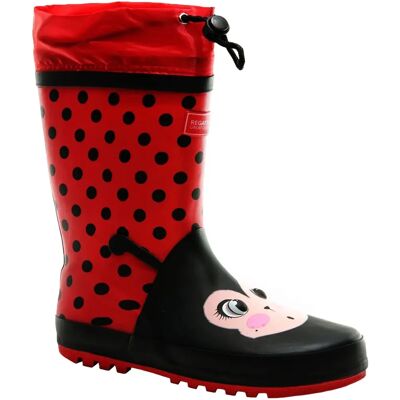 Regatta Kinder Mudplay Tier Gummistiefel - Marienkäfer Regatta Kinder Mudplay Tier Gummistiefel - Marienkäfer