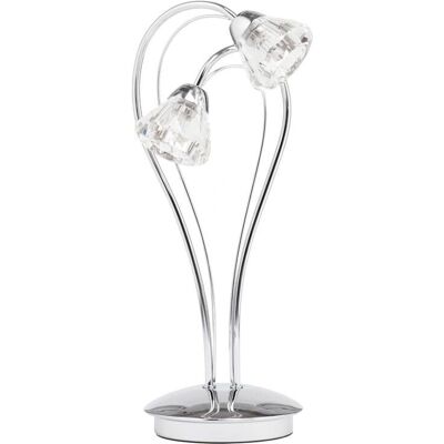 BHS Lighting BHS Marianne 2 Light Table Lamp - Modern, Chrome, Glass - Table Lamp BHS Lighting BHS Marianne 2 Light Table Lamp - Modern, Chrome, Glass - Table Lamp