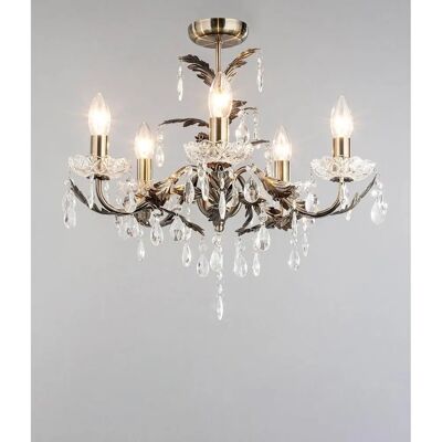 BHS Lighting Paisley 5 Light Semi Flush Chandelier - Ceiling Light BHS Lighting Paisley 5 Light Semi Flush Chandelier - Ceiling Light