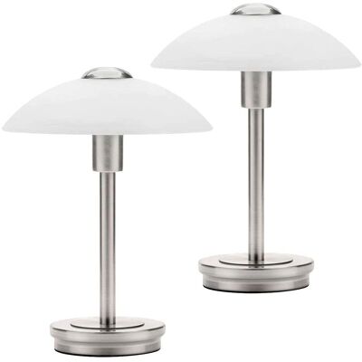 Litecraft Nickel Touch Base Table Lamp - 2 Pack Litecraft Nickel Touch Base Table Lamp - 2 Pack
