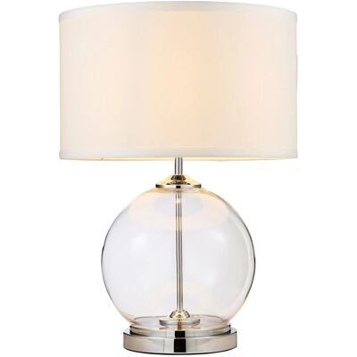 Litecraft Rhonda Large Globe Glass Base Table Lamp - Light Fixture Litecraft Rhonda Large Globe Glass Base Table Lamp - Light Fixture