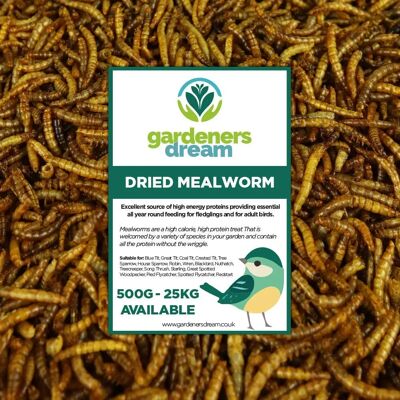 GardenersDream - DriedMealworms - Nutritif - Nourriture pour oiseaux - Publicité GardenersDream - DriedMealworms - Nutritif - Nourriture pour oiseaux - Publicité