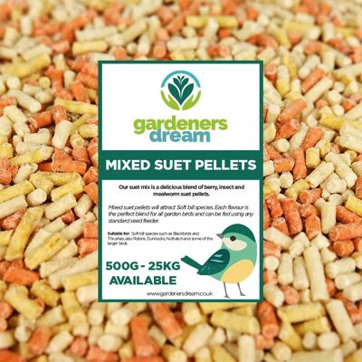 GardenersDream - Mixed Suet Pellets - 1kg - Bird Feed GardenersDream - Mixed Suet Pellets - 1kg - Bird Feed