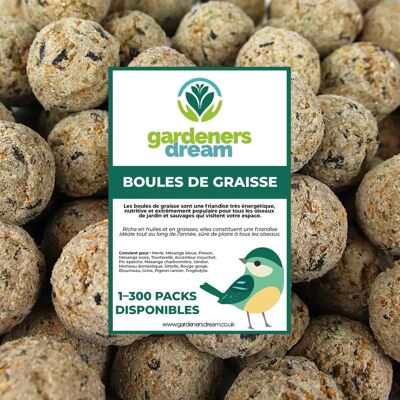 GardenersDream - Suet Fat Balls - Haute énergie - Nourriture pour oiseaux - Publicité GardenersDream - Suet Fat Balls - Haute énergie - Nourriture pour oiseaux - Publicité